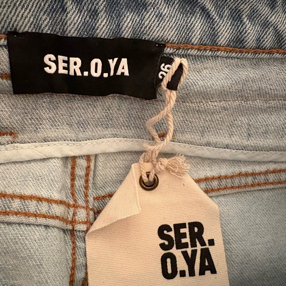 SER.O.YA SAPHIRA JEAN Wide Leg Skylight NWT✨ $298 NEW Sz 26 - Picture 14 of 15
